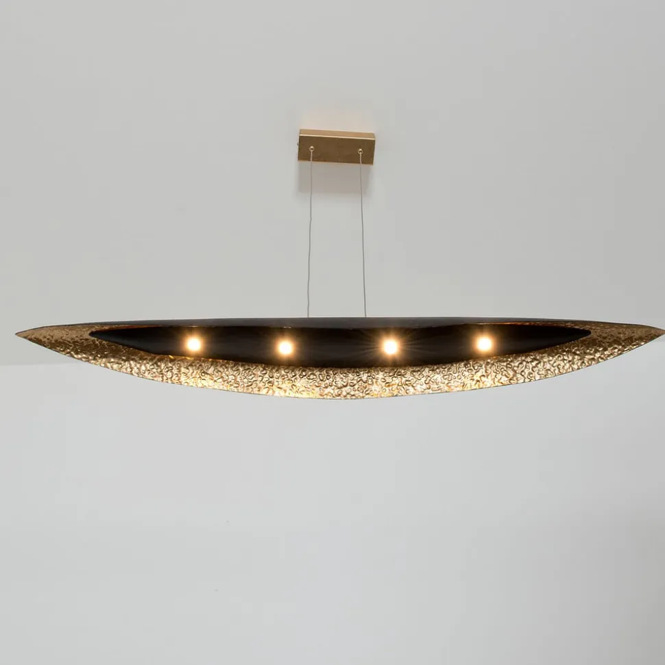 Chiasso LED-pendel, sort-brun/guld