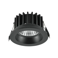 Chicco Round indbygningsspot 7W 30° 3.000K sort