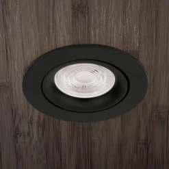 Choice indbygningsspot aluminium, kan roteres sort