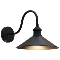Christer væglampe, sort, bredde 24 cm, metal, E27