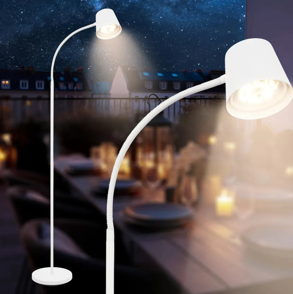Cielo LED-gulvlampe, hvid, touchdæmper, USB-kabel