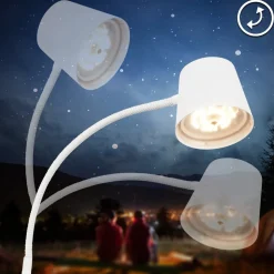 Cielo LED-gulvlampe, hvid, touchdæmper, USB-kabel