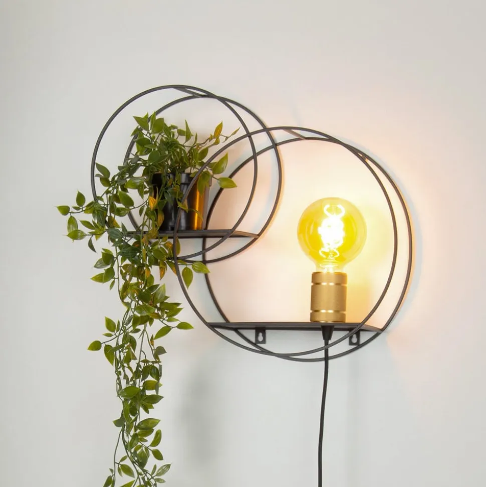 Circle væglampe, sort, 38 cm, E27