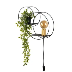 Circle væglampe, sort, 38 cm, E27