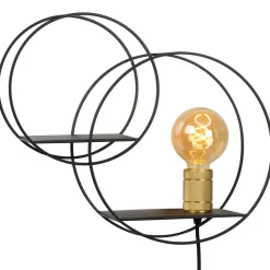 Circle væglampe, sort, 38 cm, E27