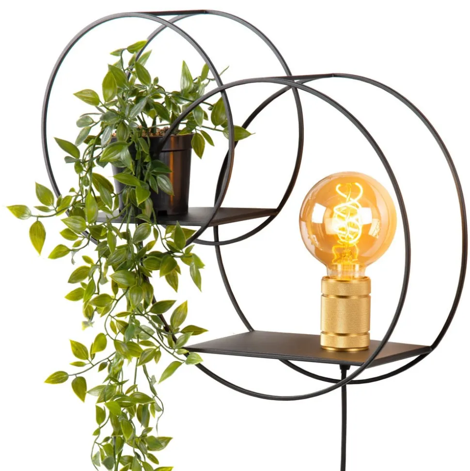 Circle væglampe, sort, 38 cm, E27