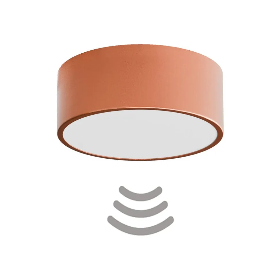 Cleo 200 loftlampe, kobber, sensor, IP20, Ø 20 cm, E27