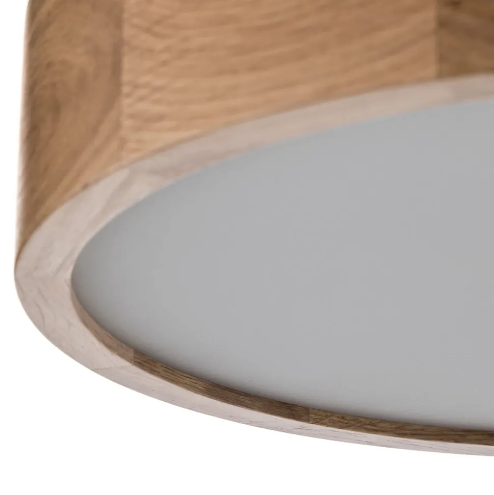 Cleo loftlampe, Ø 38 cm, 3 lyskilder, egetræ, E27