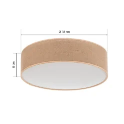 Cleo loftlampe, Ø 38 cm, 3 lyskilder, egetræ, E27