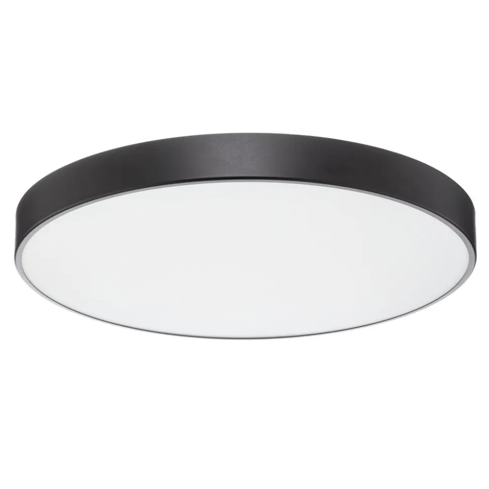 Cleo loftlampe med glasdiffusor, sort, Ø 78 cm