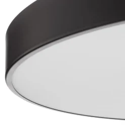 Cleo loftlampe med glasdiffusor, sort, Ø 78 cm