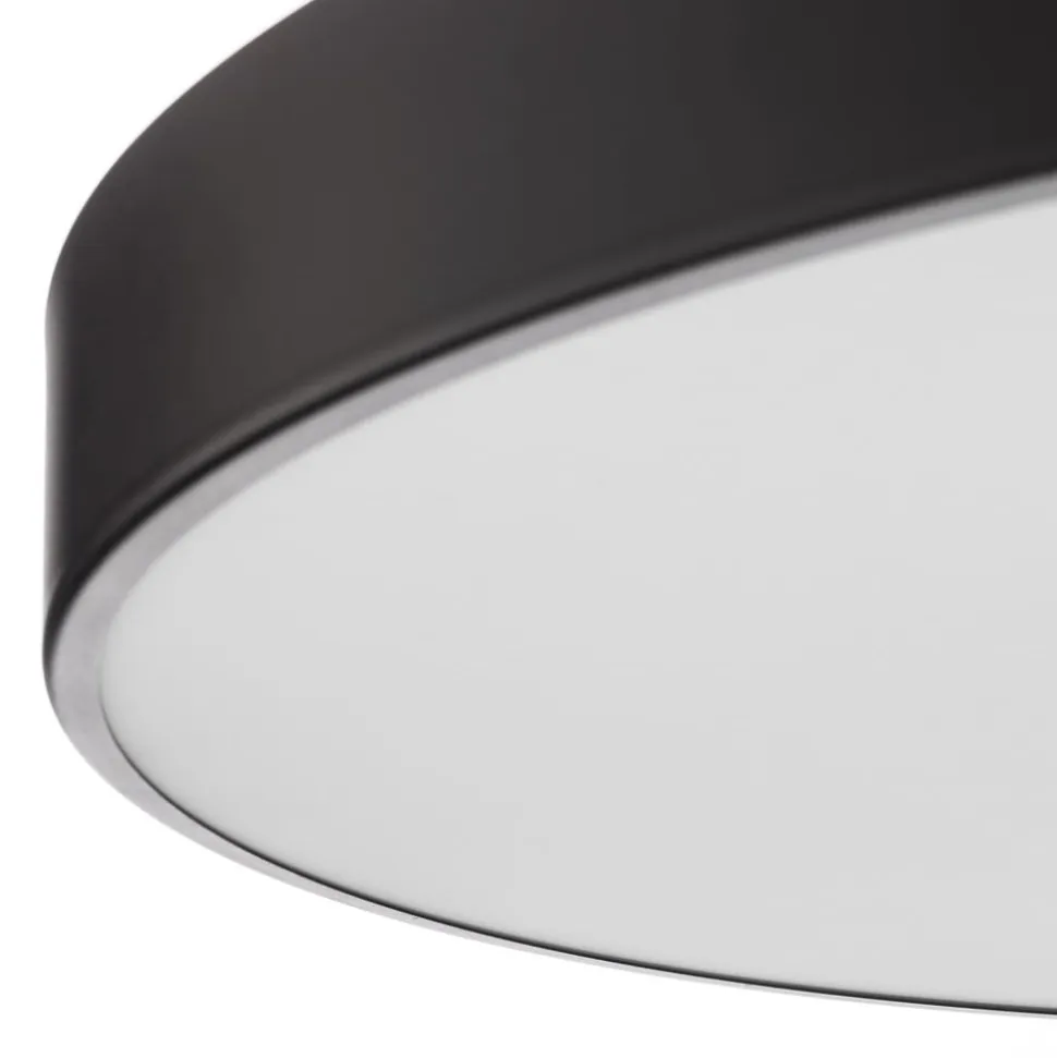 Cleo loftlampe med glasdiffusor, sort, Ø 78 cm