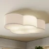 Cloud loftlampe, hvid, tekstil, længde 62 cm, E27, 4 lyskilder.