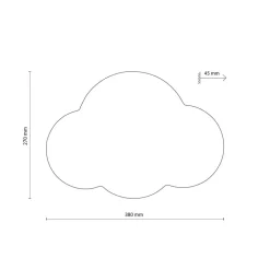 Cloud væglampe, beige, stål, indirekte lys, 38 x 27 cm