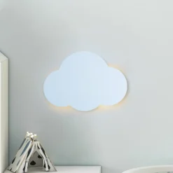 Cloud væglampe, blå, stål, indirekte lys, 38 x 27 cm