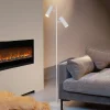 Club gulvlampe, justerbar, hvid, metal, 140 cm, GU10