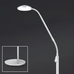 Cobra LED-gulvlampe 1 lyskilde, nikkelfarvet