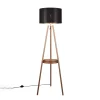 Colette gulvlampe, trebenet fod, kaffe/sort
