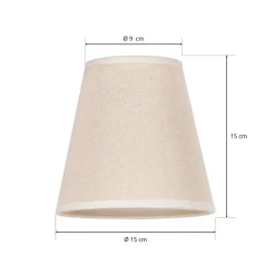 Cone AB lampeskærm, Ø 15 cm, beige