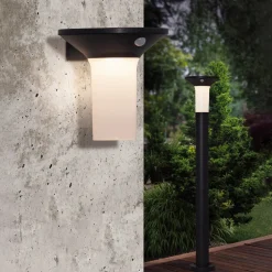Corbezzola udendørs LED-væglampe, sort, sensor