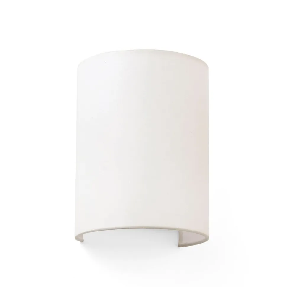 Cotton væglampe, buet, 20 x 15 cm, beige