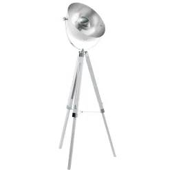 Covaleda gulvlampe med trefod, hvid, sølv