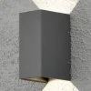 Cremona udendørs LED-væglampe 8 cm, antracit
