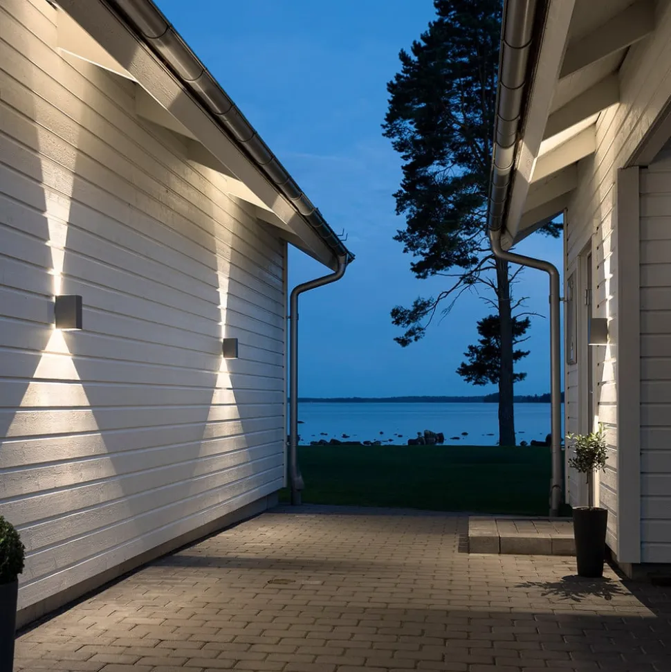 Cremona udendørs LED-væglampe 8 cm, antracit