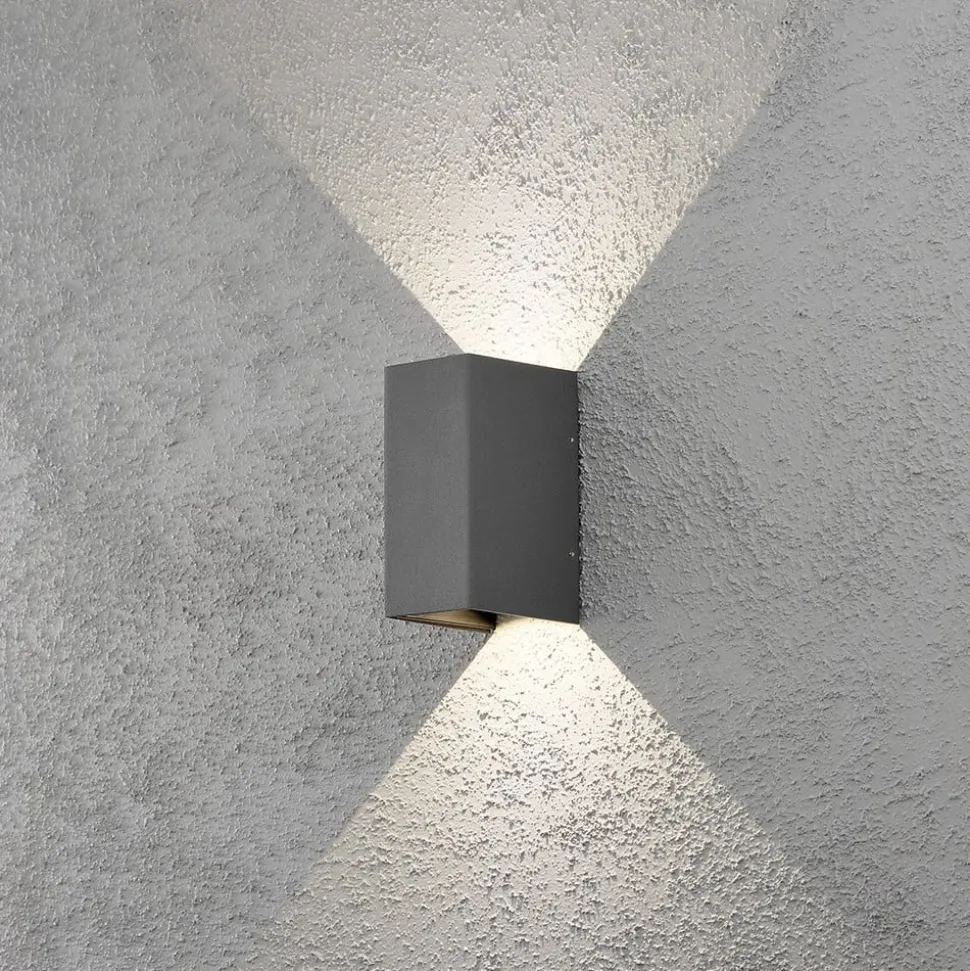 Cremona udendørs LED-væglampe 8 cm, antracit