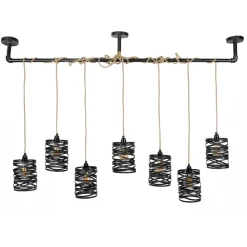 Crossround-pendel med 7 spiralformede skærme