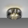 Crystel loftslampe af glas, krom, Ø 34 cm