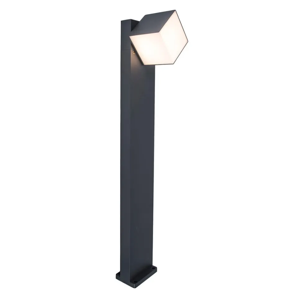 Cuba LED-gadelampe, 1 lyskilde, antracit, 3.000 K