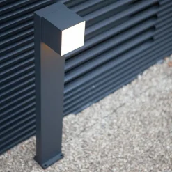 Cuba LED-gadelampe, 1 lyskilde, antracit, 3.000 K