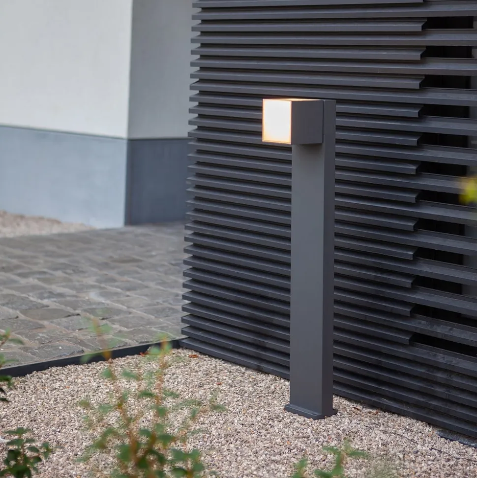 Cuba LED-gadelampe, 1 lyskilde, antracit, 3.000 K