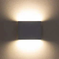 Cube LED-væglampe, batteri, magnetisk, hvid