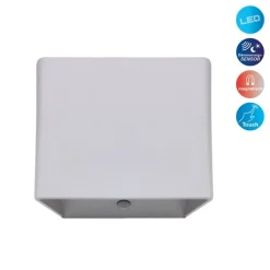 Cube LED-væglampe, batteri, magnetisk, hvid