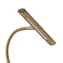 Curtis bøjelig LED-bordlampe, antik messing