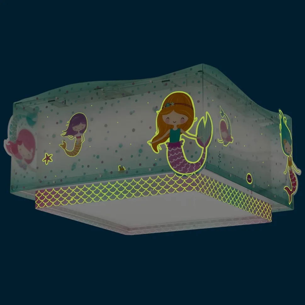 Dalber Mermaids loftlampe, havfruer, 1 lyskilde