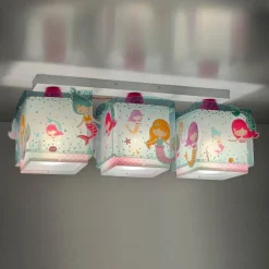 Dalber Mermaids loftlampe, havfruer, 3 lyskilde