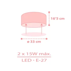 Dalber Star Light loftslampe til børn, pink