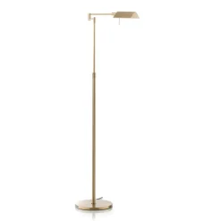 Danuta justerbar LED-gulvlampe, mat messing