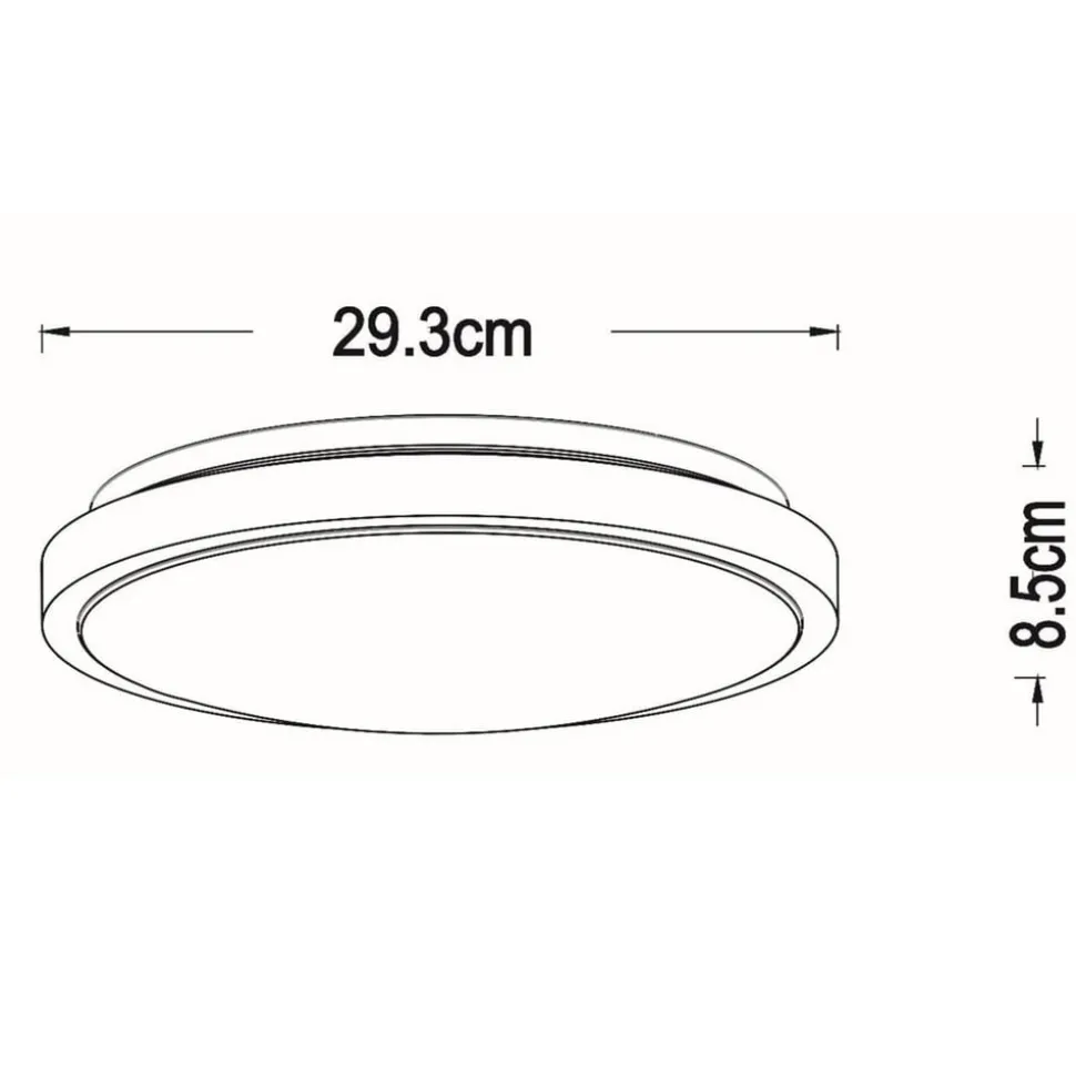 Dasher LED loftlampe, hvid, Ø 29,3 cm, 2700 K, IP44