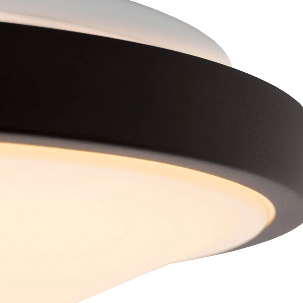 Dasher LED loftlampe, sort, Ø 34,8 cm, 2700 K, IP44