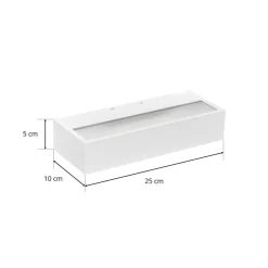 Decor Walther Box LED-væglampe hvid 2700 K 25 cm