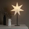 Dekolampe papirstjerne, 7-takket, hvid højde 65 cm