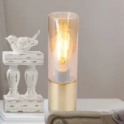 Dekorativ bordlampe Annika i messing