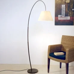 Delikat buet Bambus gulvlampe