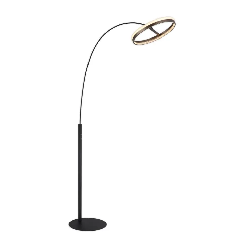 Della LED-gulvlampe, højde 190 cm, sort/mørkegrå, metal