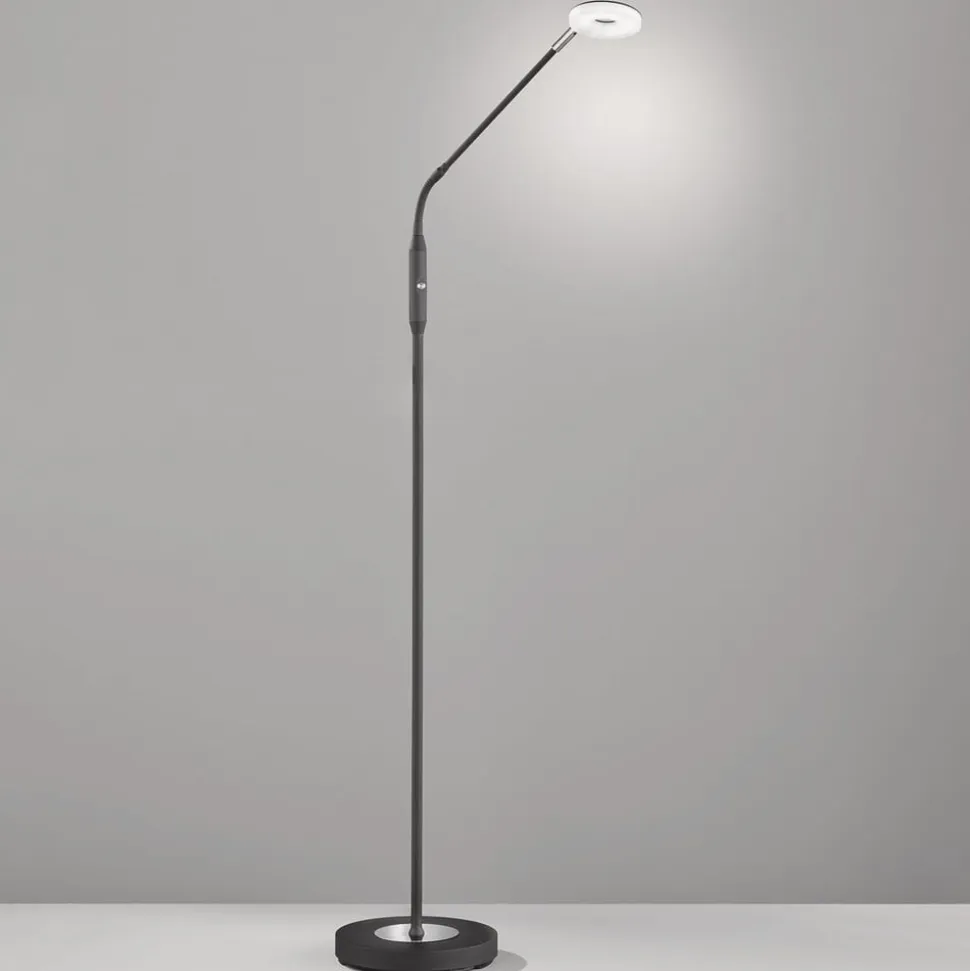Dent LED-gulvlampe, kan dæmpes, CCT, 1 lk., sort