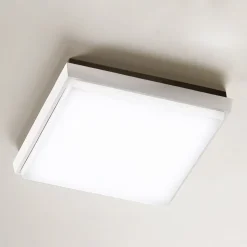 Desdy LED udendørs loftlampe, 24 x 24 cm, hvid